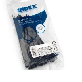 BRIDA NYLON NEGRA PQTE 100 UNDS 7.6X450