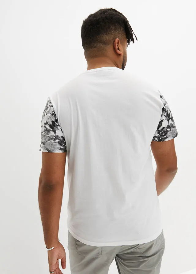 Camiseta de corte slim Blanco estampado