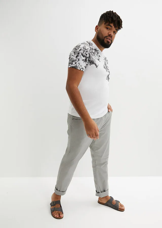 Camiseta de corte slim Blanco estampado