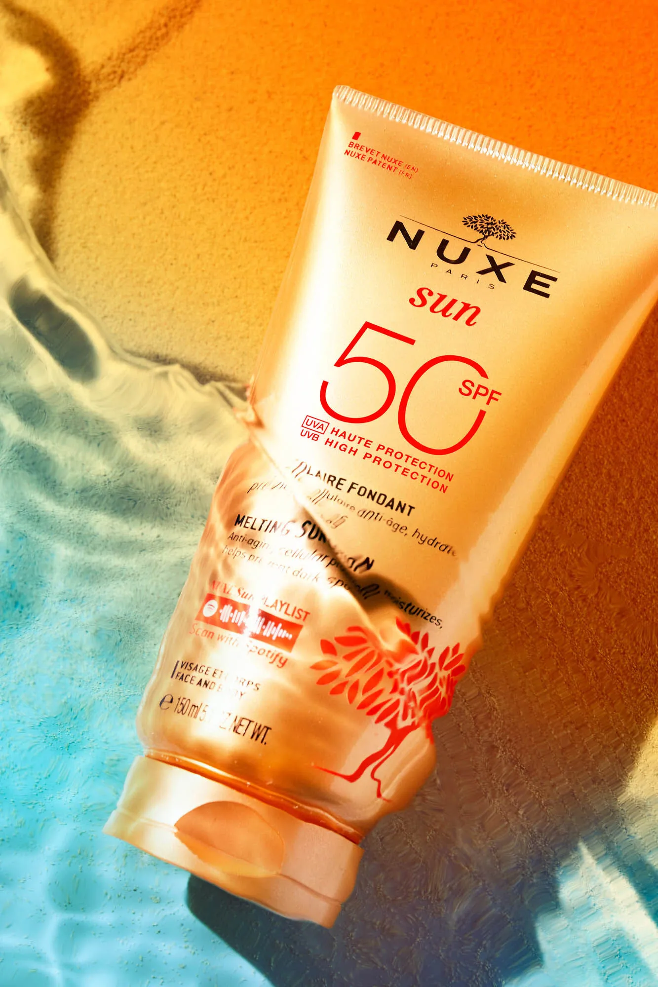 Nuxe Sun Leche Solar Fundente Alta Protección para Rostro y Cuerpo SPF 50