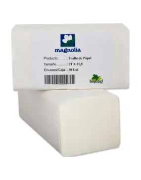 TOALLAS DE PAPEL 21X21,5CM 160UDS MAGNOLIA